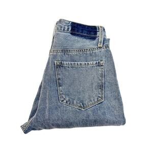 Grey Bandit Distressed Raw Hem Denim Jeans Light Wash Size 24